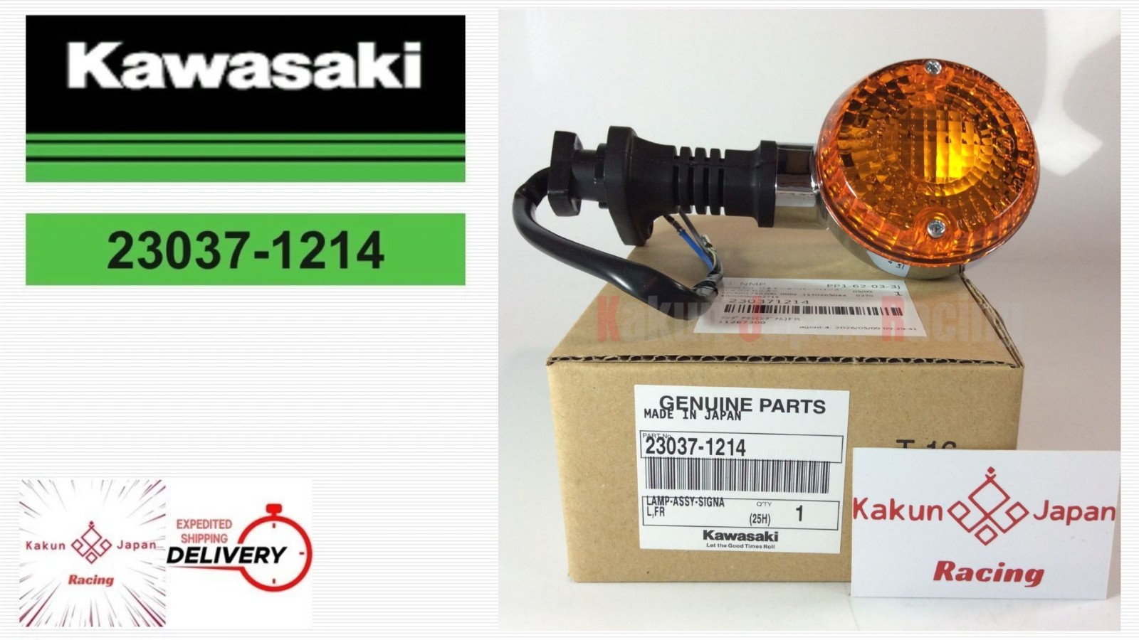 Kawasaki OEM 23037-1214 TURN SIGNAL LAMP ASSEMBLY VULCAN 700 750 454 LTD JAPAN
