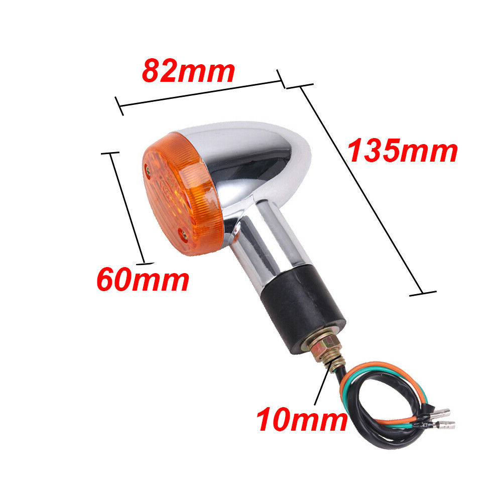 Pair Motorcycle Amber Turn Signals For Kawasaki VN Vulcan 500 800 88 900 Classic