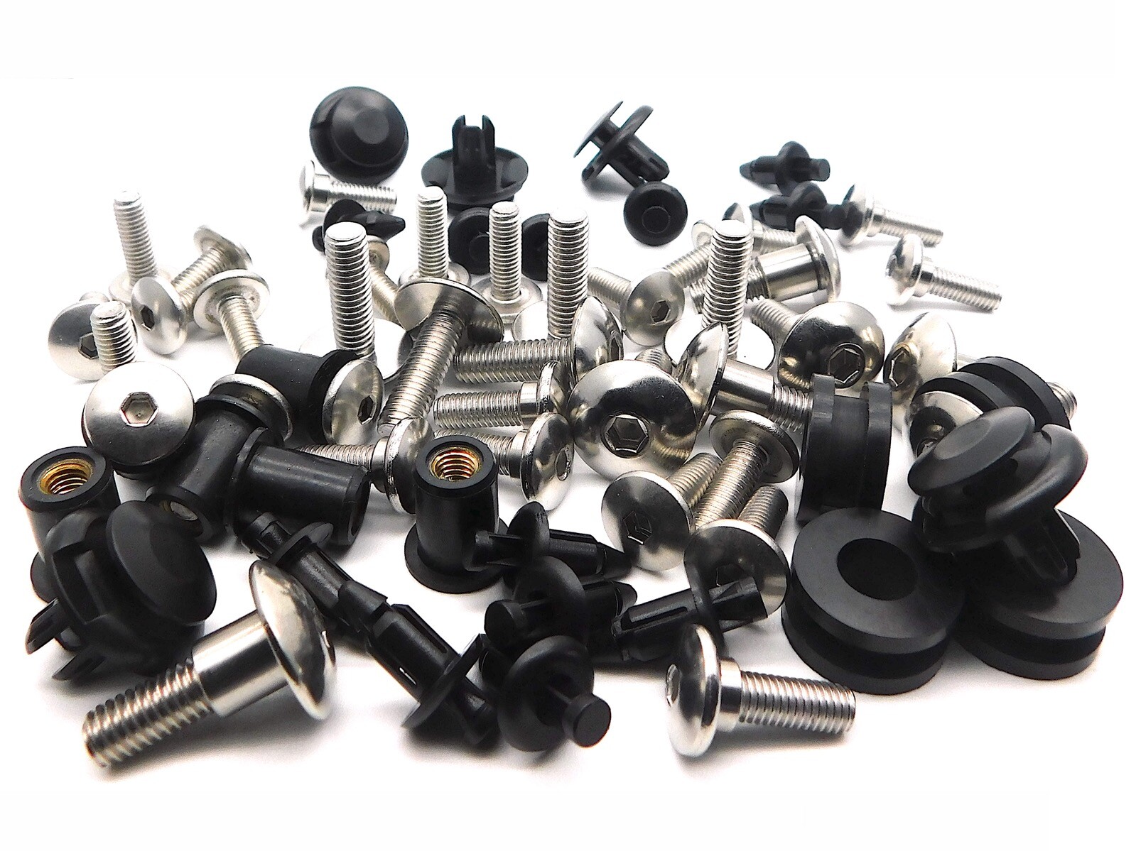 GSX-R 1300 hayabusa 2008-2021 Stainless steel fairing & screen bolts kit & clips
