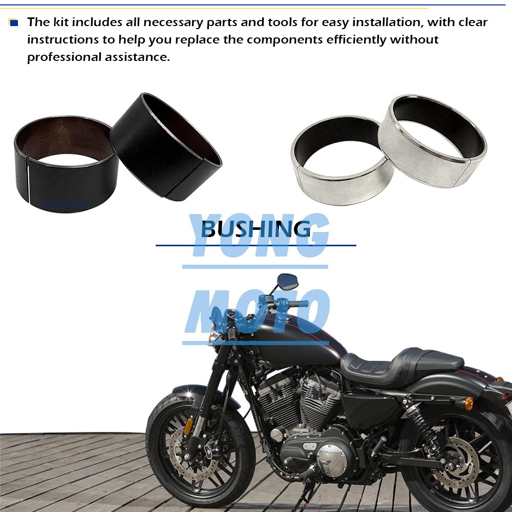 39mm Front Fork Bushing Dust Oil Seals Rebuild Kit For Harley FXD Dyna 1991-2005