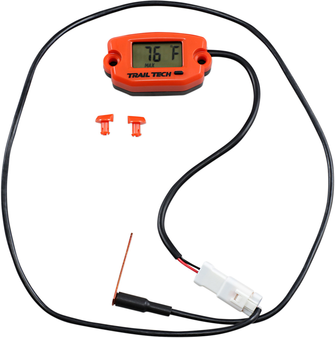 Trail Tech 742-EF8 TTO Digital Temperature Gauge Surface Mount 8mm Fin Sensor