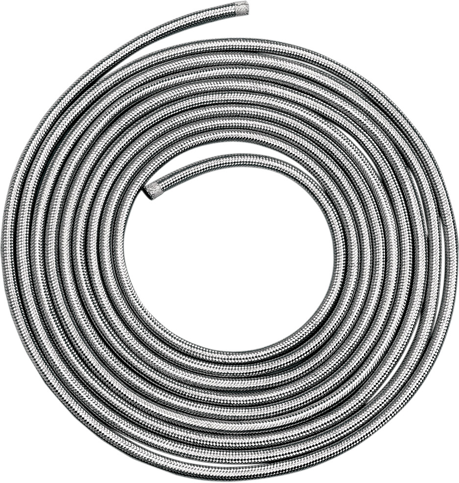Drag Specialties DS-096614 Stainless Braided Oil Fuel Hose 3/8 x 25ft