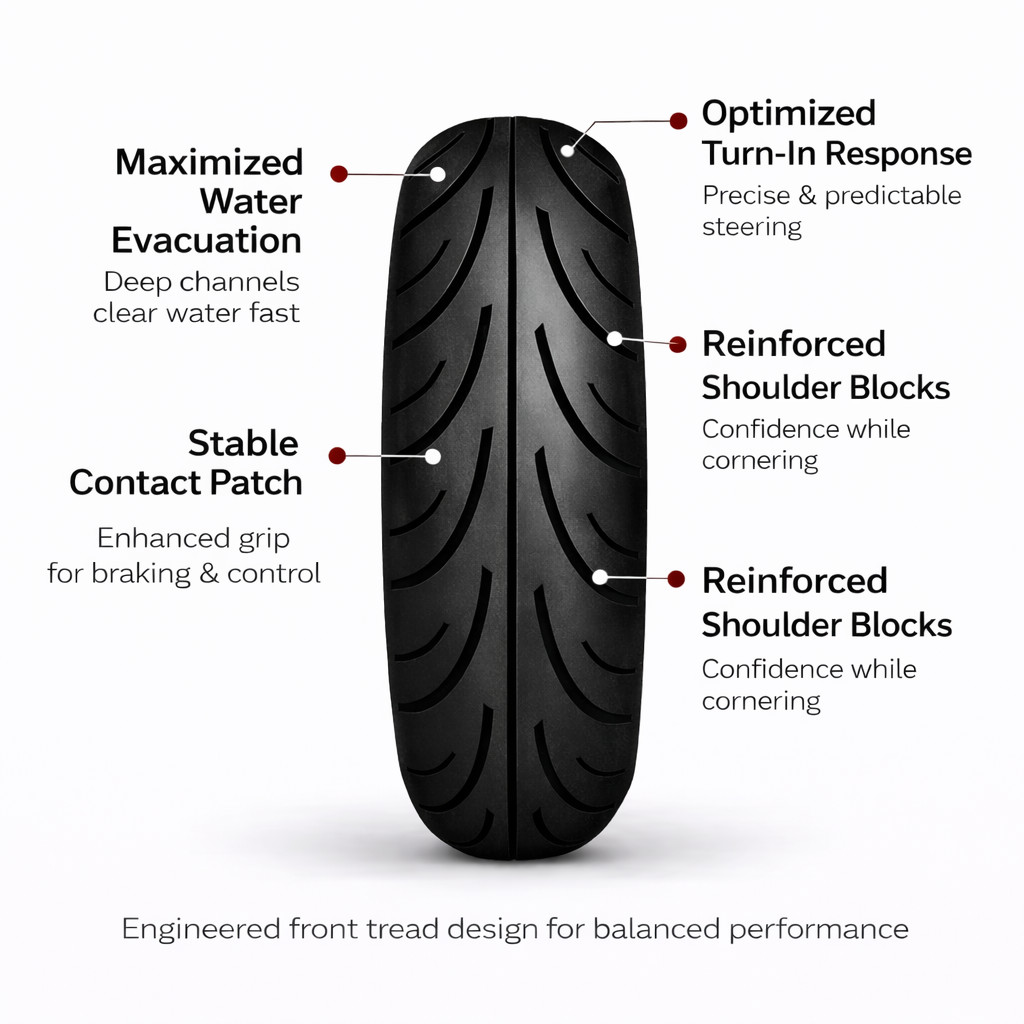 180/55-17 MMT® Rear Back Motorcycle Tire 180/55ZR17 + FREE 120/70-17 FRONT TIRE!