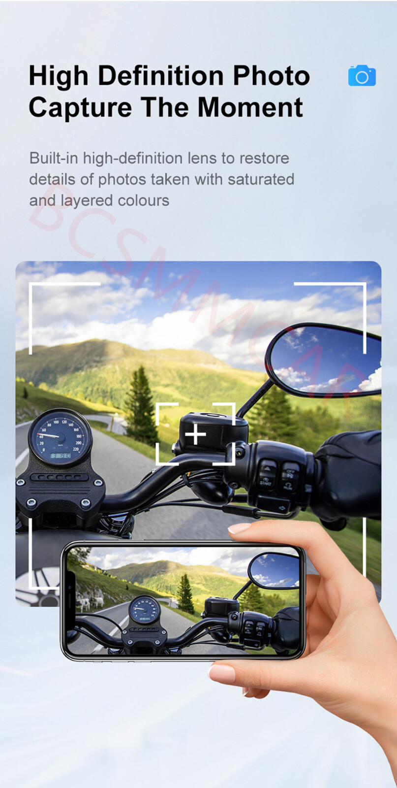 Motorcycle Helmet Bluetooth Headset Dash Cam Wireless Camera WiFi Video Recorder