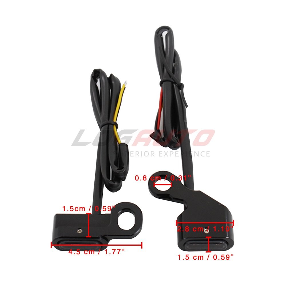 For Harley Dyna 1999-17 LED Turn Signal Light Mini Indicator Light Blinker Smoke