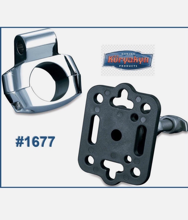 Kuryakyn – 1677 – Premium Accessory Handlebar Mount for 1in. Bars