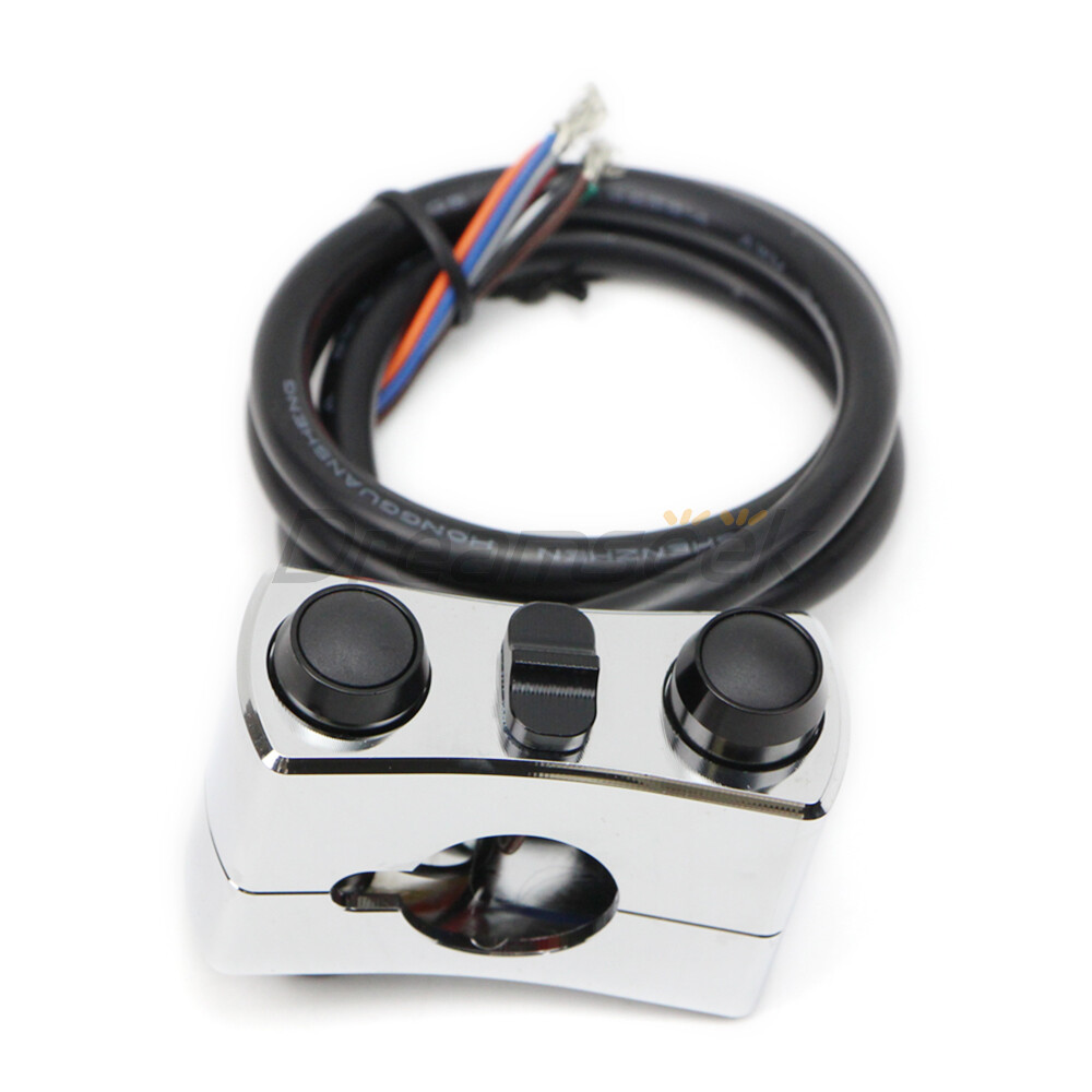Motorcycle Handlebar Switch Controls 25mm for Harley Kawasaki Horn Start Button