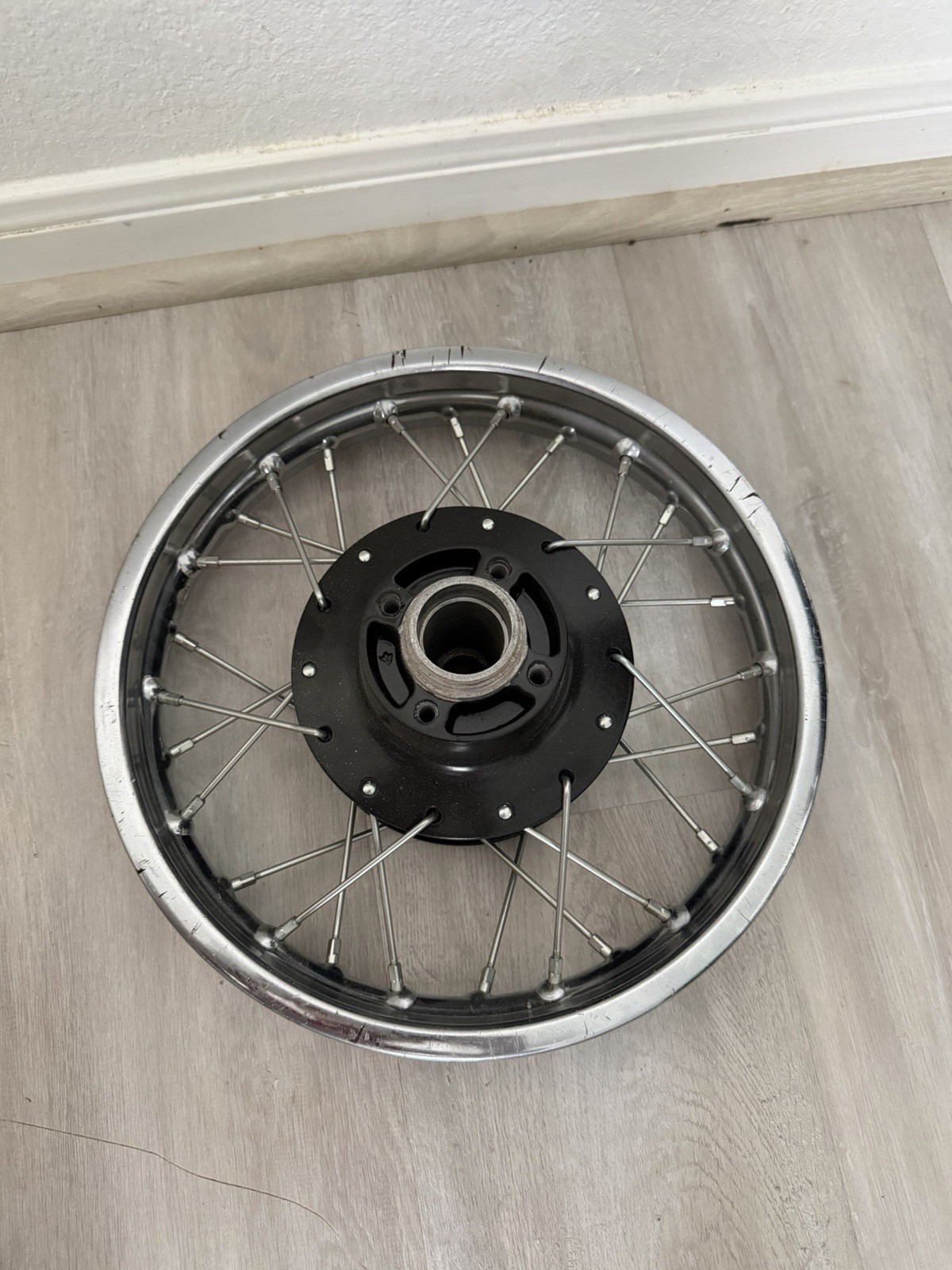 1978-2004 Suzuki DS80 JR80 Oem Rear Wheel Assembly New Spokes Powder Coated Hub