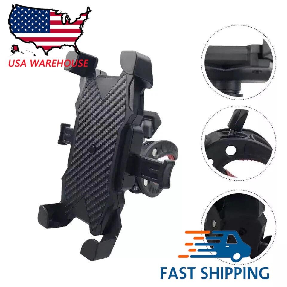 Cell Phone Holder For Motorcycle MTB Bike Handlebar Moped Scooter Mount Holder