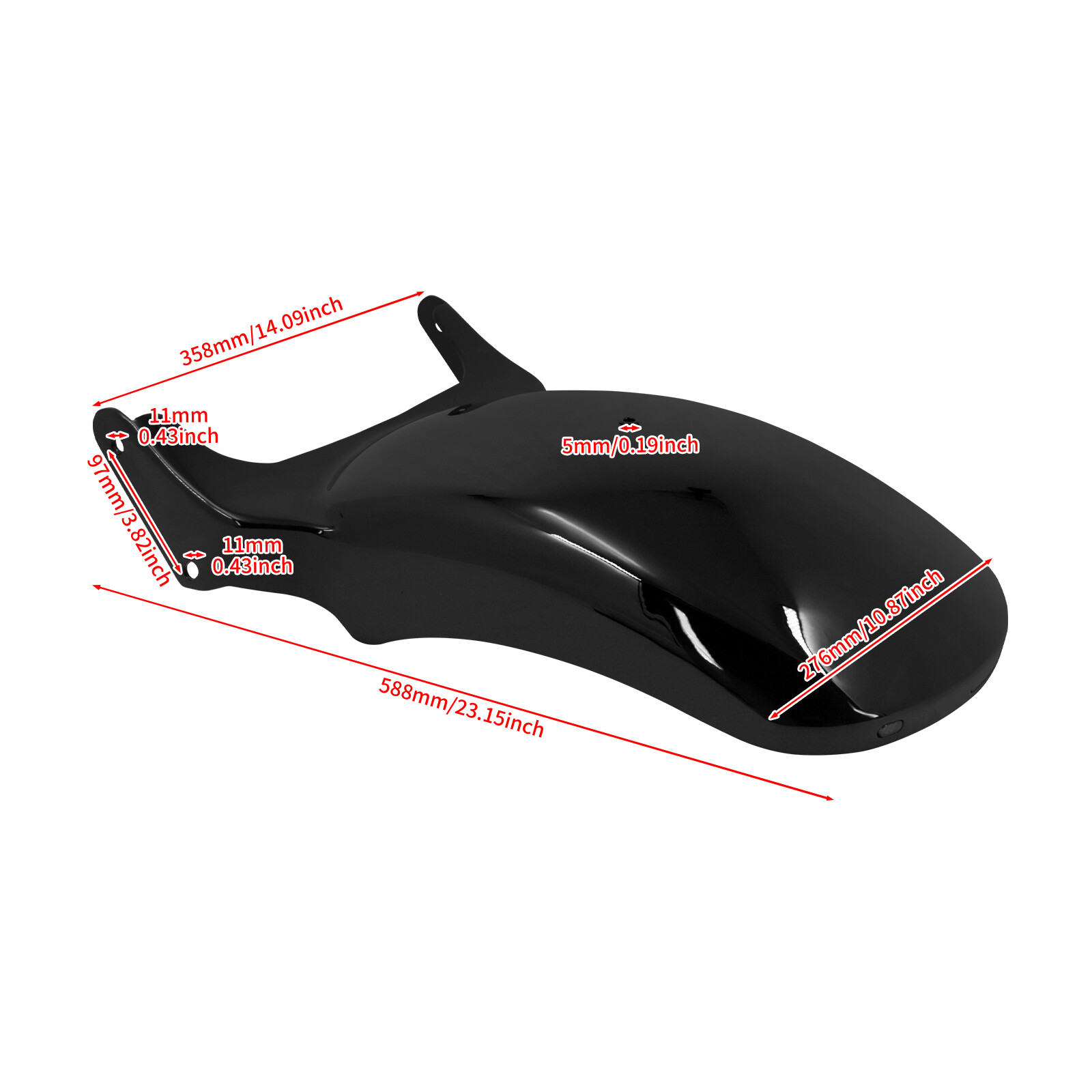 Driver Seat W/ LED Rear Short Fender For Harley Softail Rocker FXCW FXCWC 08-17