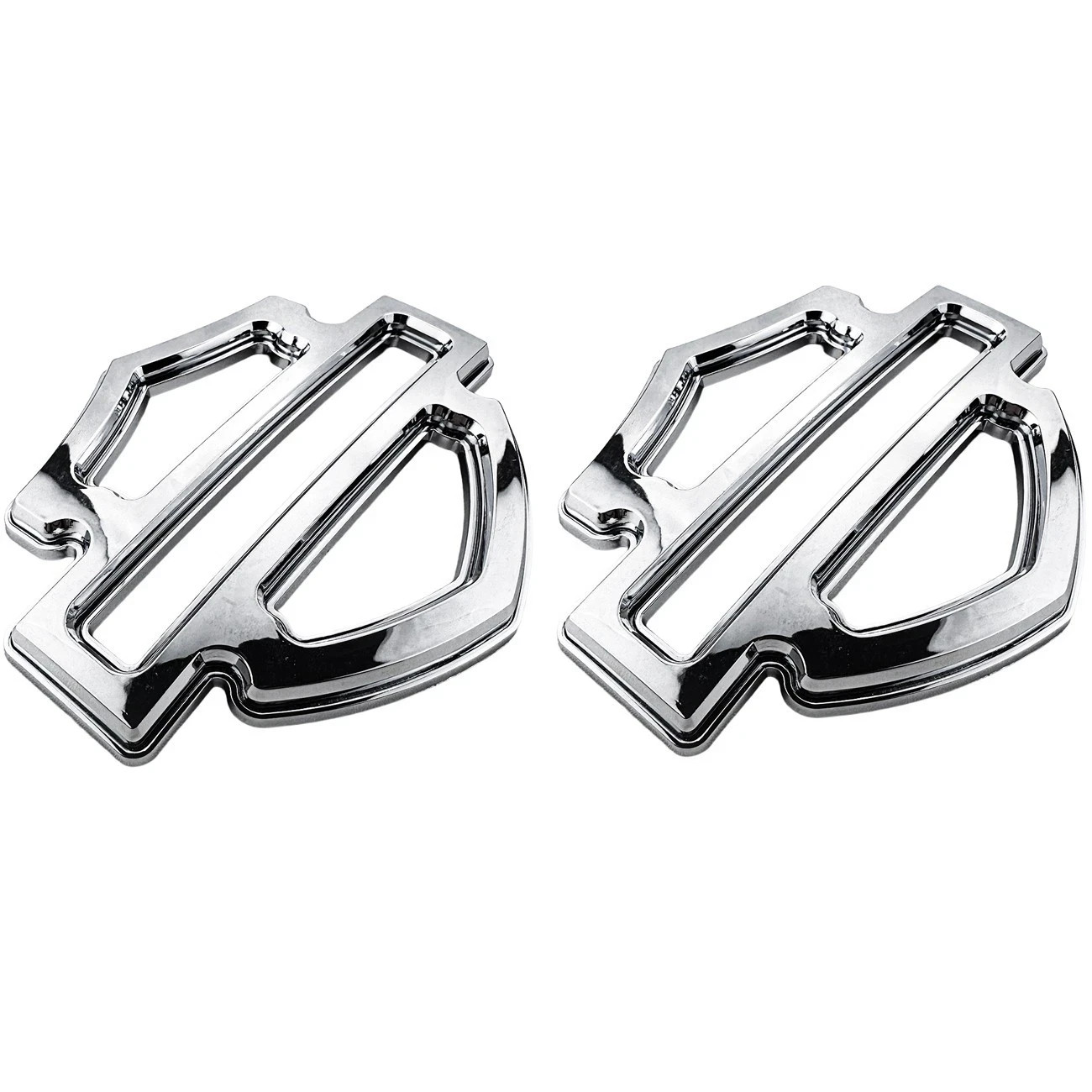 2Pcs Set Chrome Double Layer CVO Custom Tank Emblems Badges 5 or 6 Gal