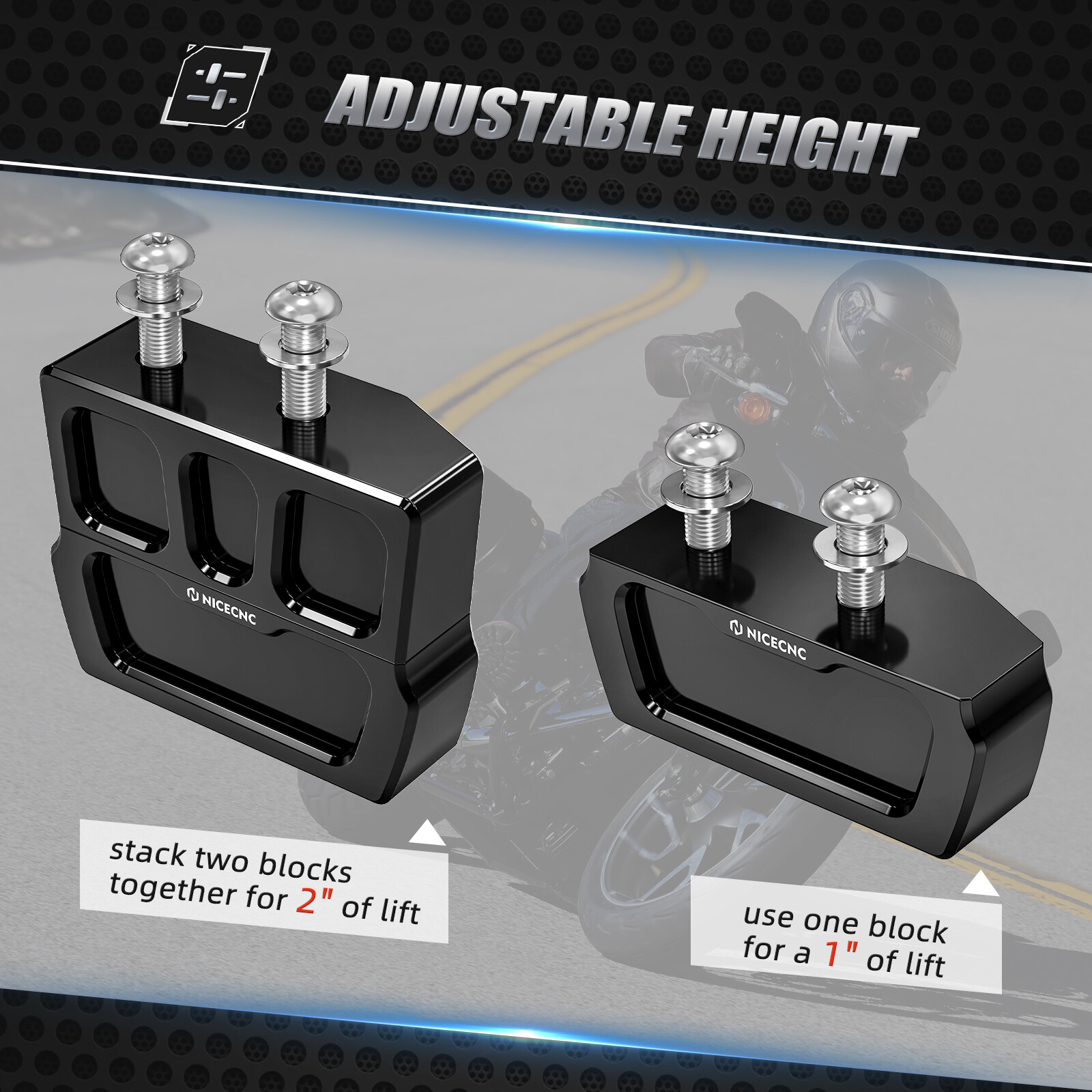 Side Stand Lift Block Kickstand Plate for Harley Sportster 1200 XL1200C 03-20