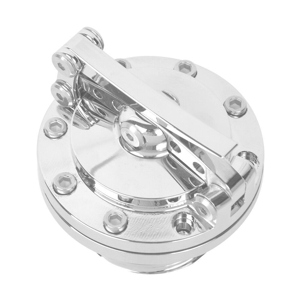 Chrome Fuel Tank Cover Gas Oil Cap For Harley Touring Sportster Dyna 1996-UP