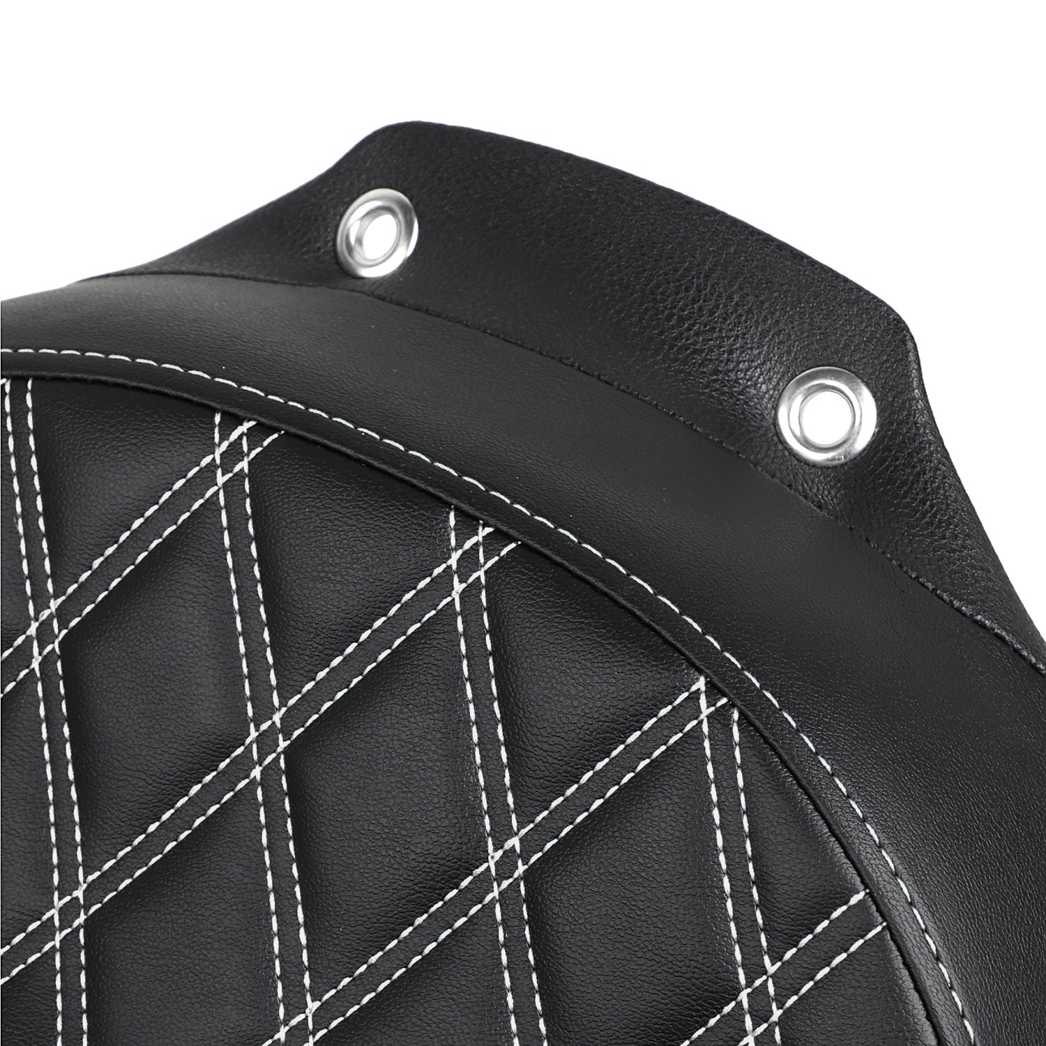 White Stitching Front Driver Rider Solo Seat For Harley Fat Boy FLSTF EFI FLSTFI