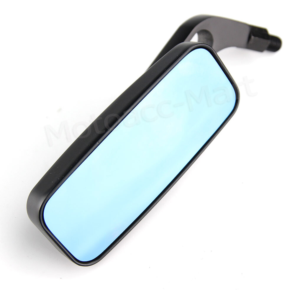 Motorcycle Rectangle Steady Rearview Mirrors 8mm/10mm For Honda Suzuki USA