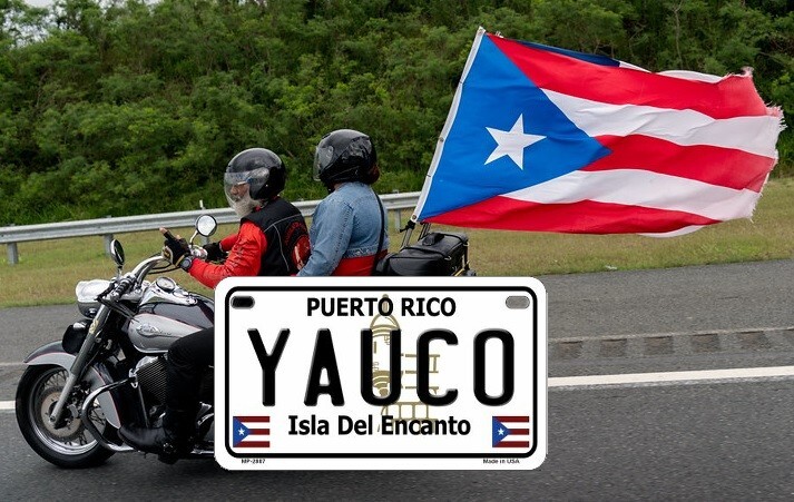 Yauco Puerto Rico Metal MOTORCYCLE License Plate