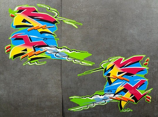 1993 Kawasaki KX 125 250 Decals Radiator Shroud pegatinas Stickers Graphics 93′