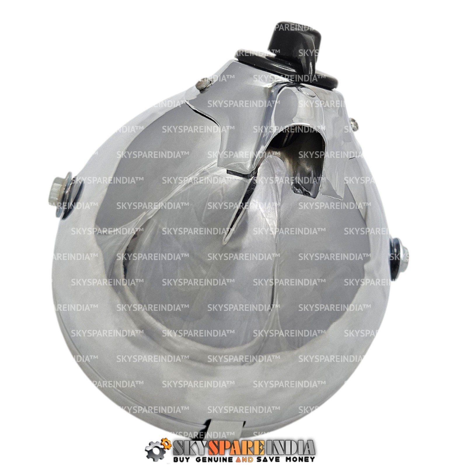 6″ Lucas Flat Frost Glass Headlight Chrome Compatible With Panther Triumph Ariel