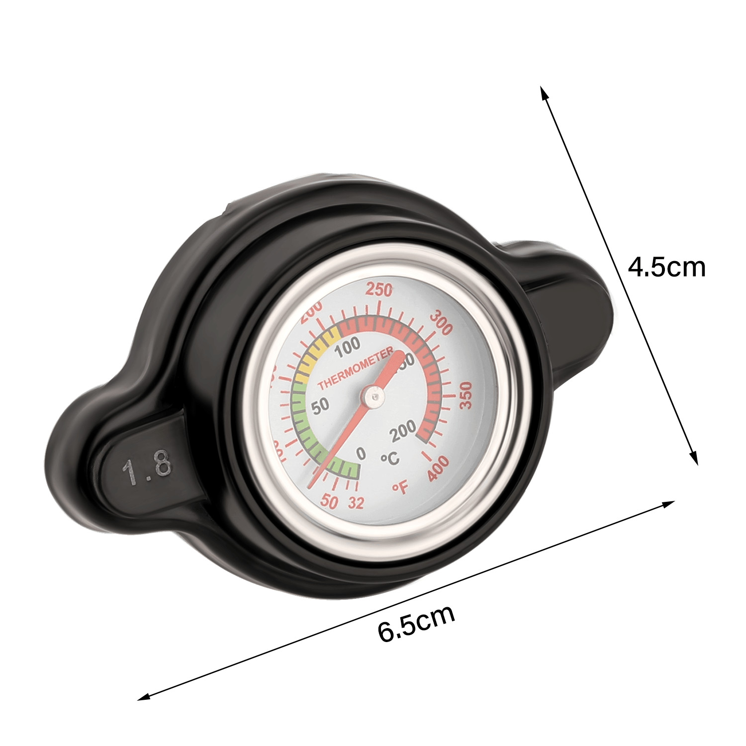 NEW High Pressure Radiator Cap w/ Temperature Gauge 1.8 Bar Radiator Cap 25.6Psi