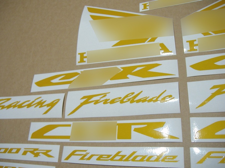 Stickers for CBR 600RR 1000RR custom yellow light reflective graphics set giallo