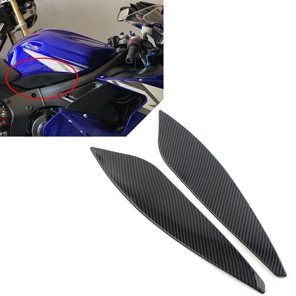 Carbon Fiber Pattern Tank Side Cover Panel Fairing For 2003-2005 Yamaha YZF R6