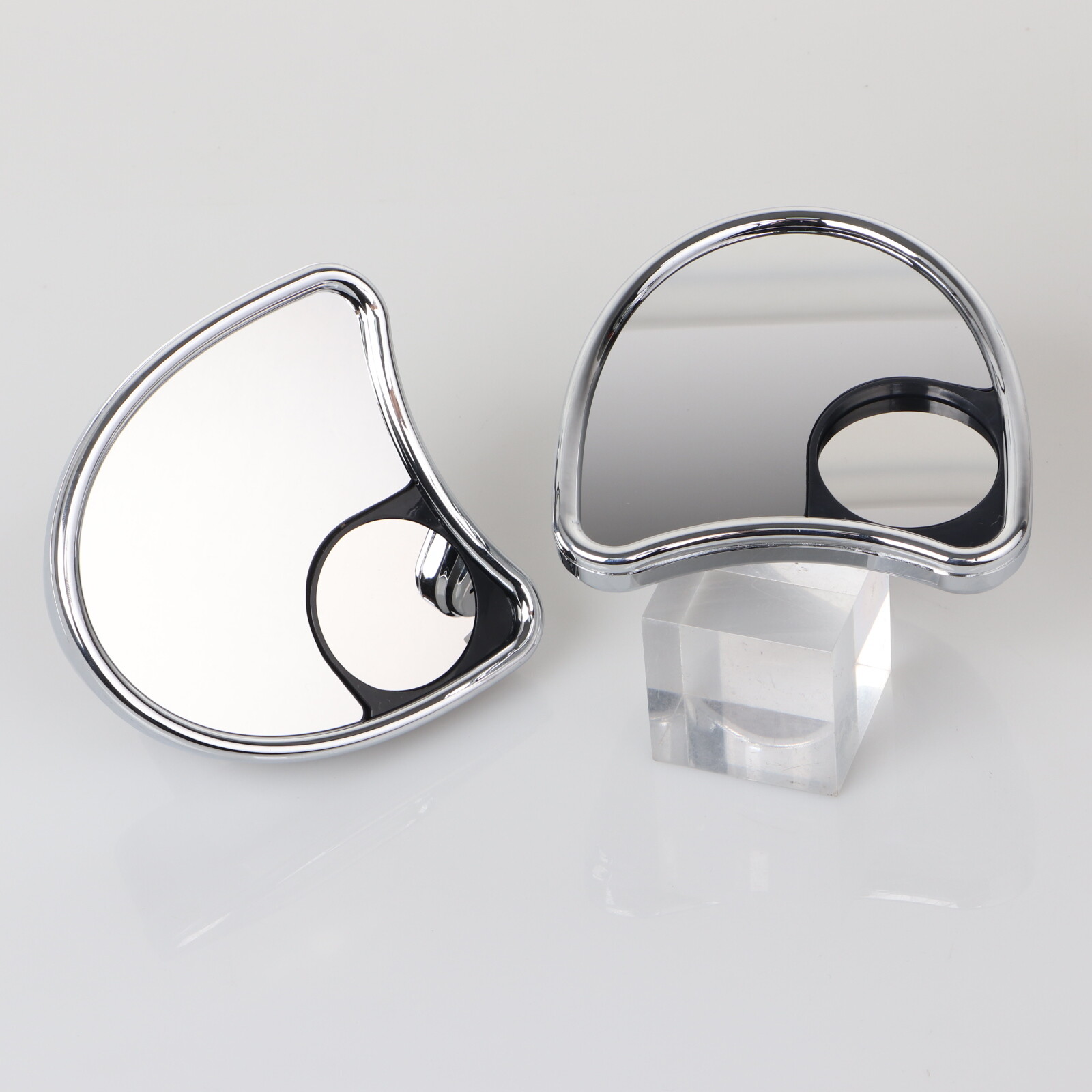 Chrome Fairing Mount Mirrors W/ Blind Spot Mirror For Harley Street Glide 96-13