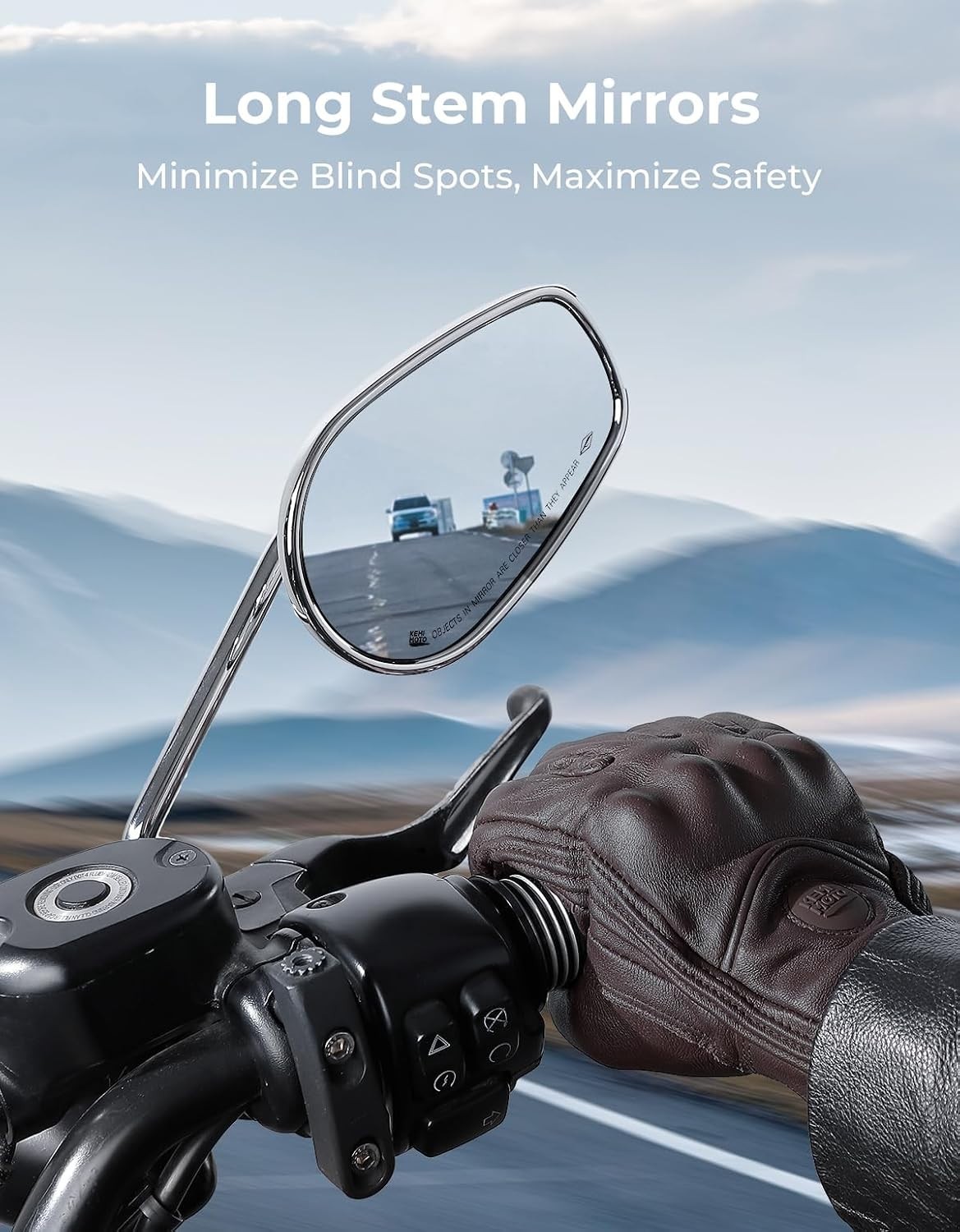 Motorcycle Mirrors M8 Rear View Side Handlebar Mirrors 360 Degree Adjustment …
