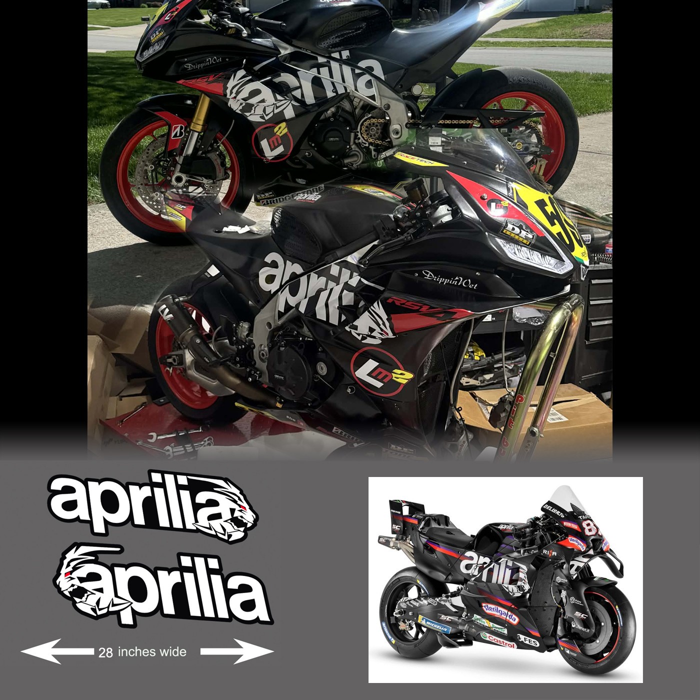 2026 large lionhead aprilia racing decal rsv4 rs660 457 rsv mille rsvr