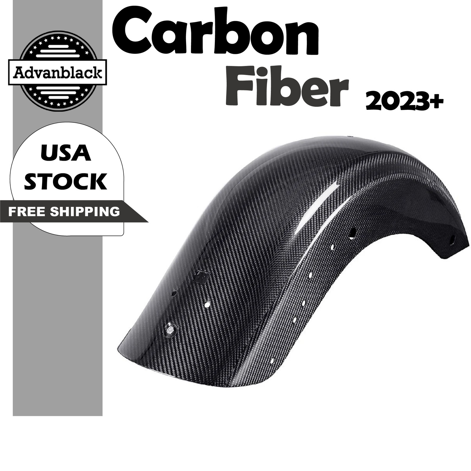 Advanblack Carbon Fiber Rear Fender For ’24up Harley Touring & ’23up CVO Models