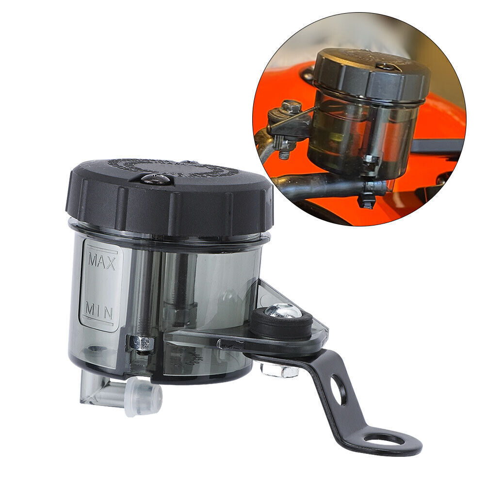 Motorcycle Front Clutch Brake Master Cylinder Fluid Reservoir Tank Oil Cup Black
