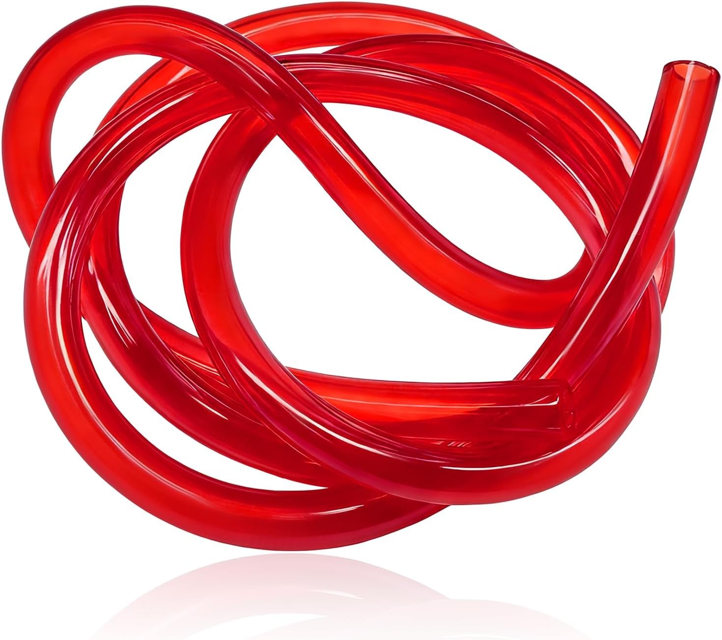 Colorful Fuel Line Hose Tube, 0.2 ID 3.28 Feet Flexible Rubber Vacuum Color: Red