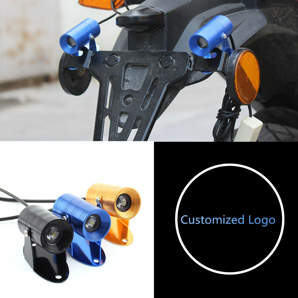 1x Customized Spotlight Laser Projector Ghost Shadow LED Motorcycle Light