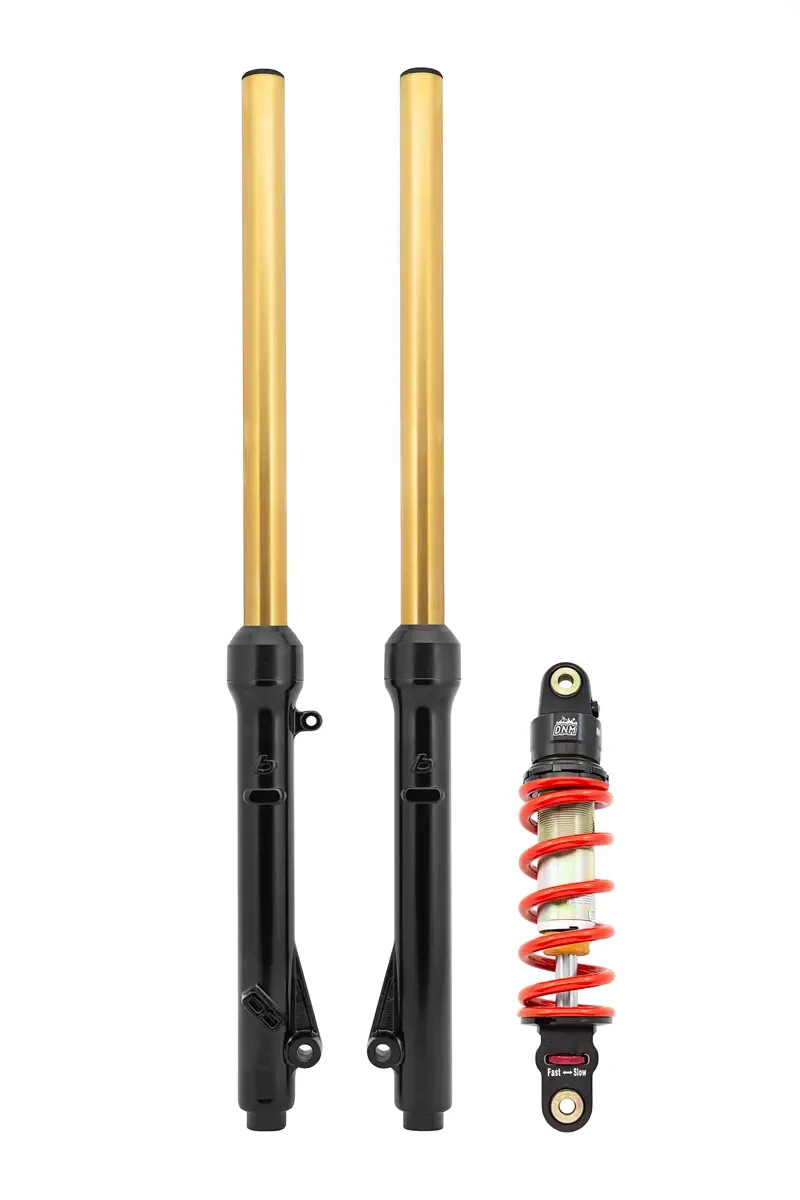 Kawasaki KLX110 Gold TiN Coated Forks & DNM Shock 290mm 350 lb 2002-2009