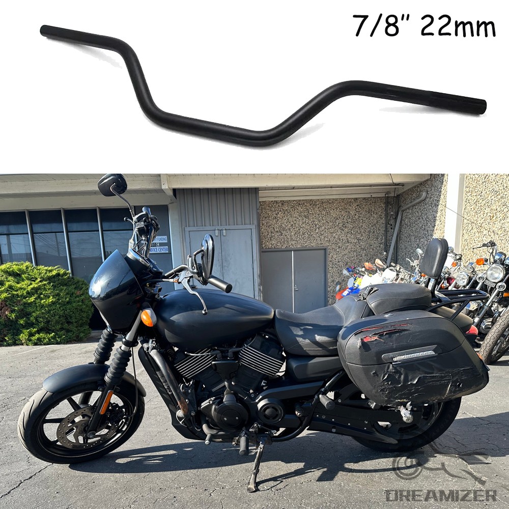 Motorcycle 7/8″ 22mm Tracker Drag Bar Handlebars Black For Harley Street 750 500