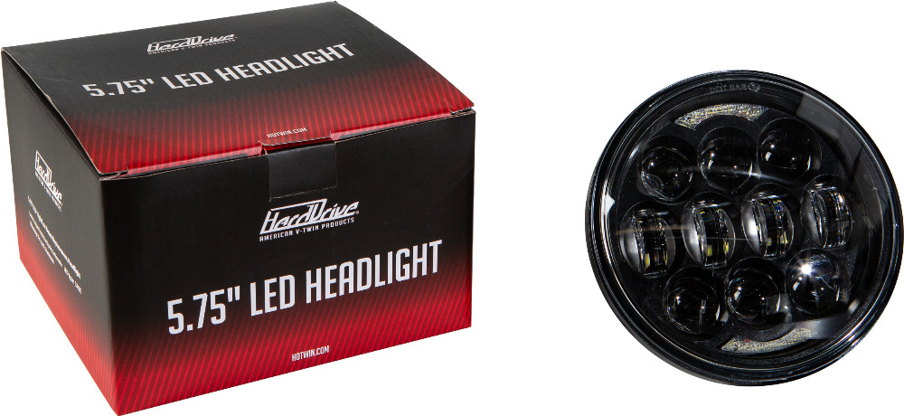 LED HEADLIGHT 5.75″ 80W BLACK 4000/2200 LUMENS