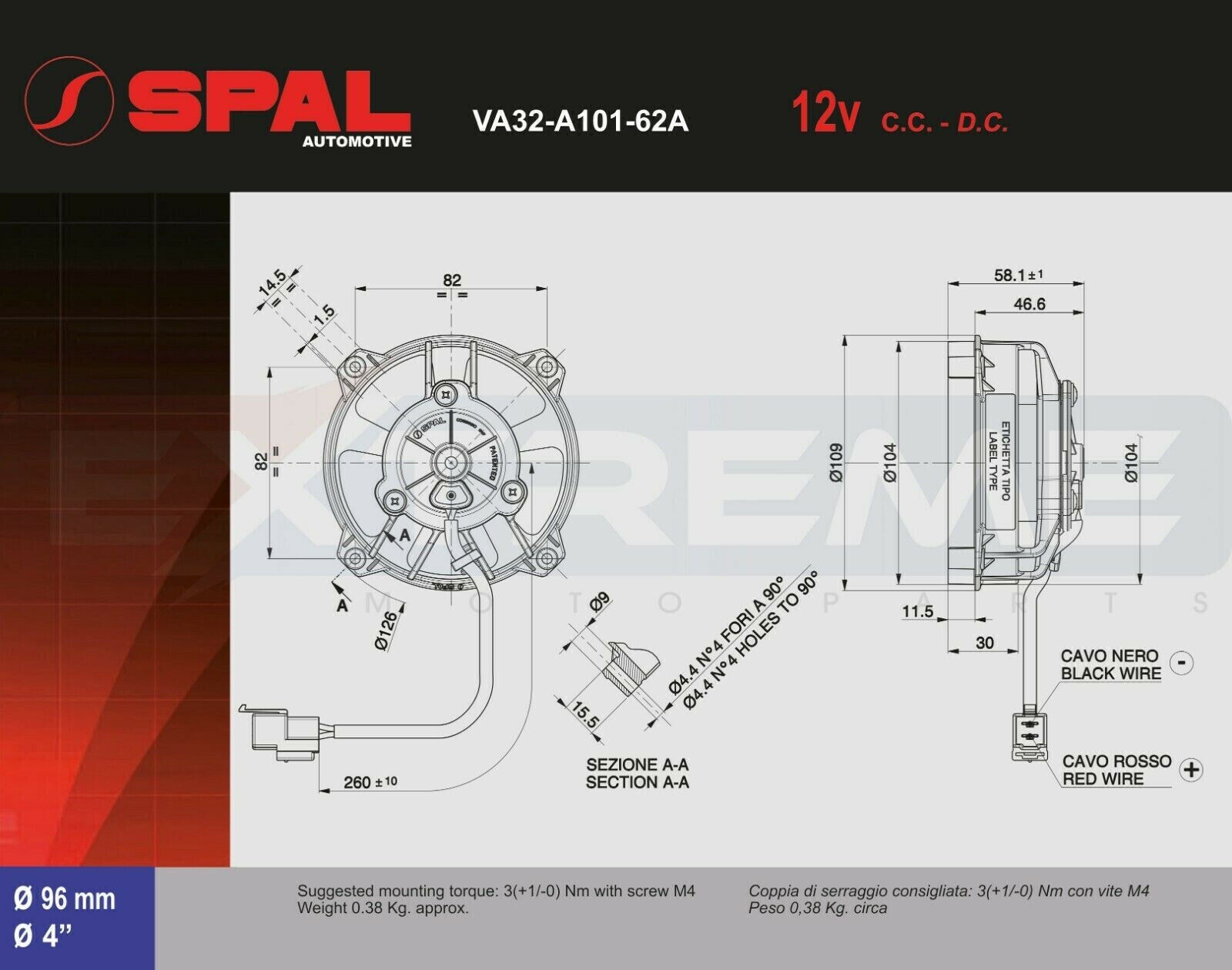 Fan Ventilator OEM Kit BETA ENDURO RR 2+4 Stroke from Year 2019 Model 2020- 2026