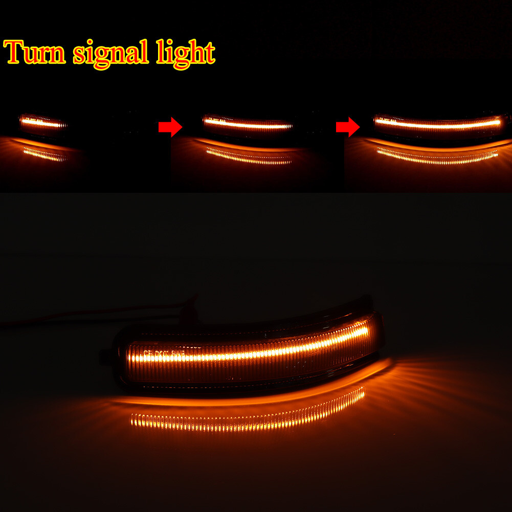Black W/Sequential LED Side Mirror Blinker Signal Lights For 07-13 Nissan Altima