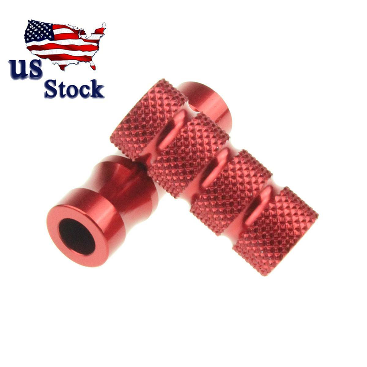 US CNC Aluminum Motorcycle Red Rearsets Footrests Footpegs Foot Pegs Pedal Set