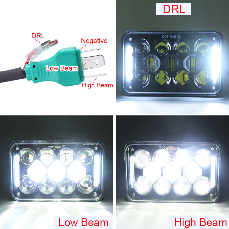 4×6″ Square LED Headlight Hi/Lo Beam w/ DRL For Suzuki DRZ400SM DRZ400S DRZ400E