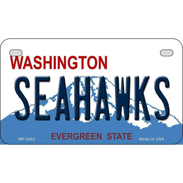 Seahawks Washington Metal Novelty Motorcycle Plate