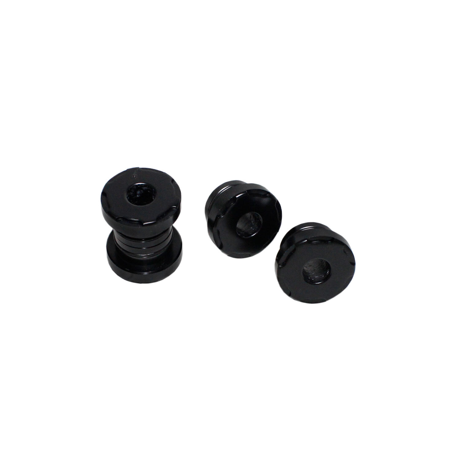 4PCS Black CNC Handlebar Riser Bushing Kit for Harley 91-17 Dyna FLD FXDF FXDLS