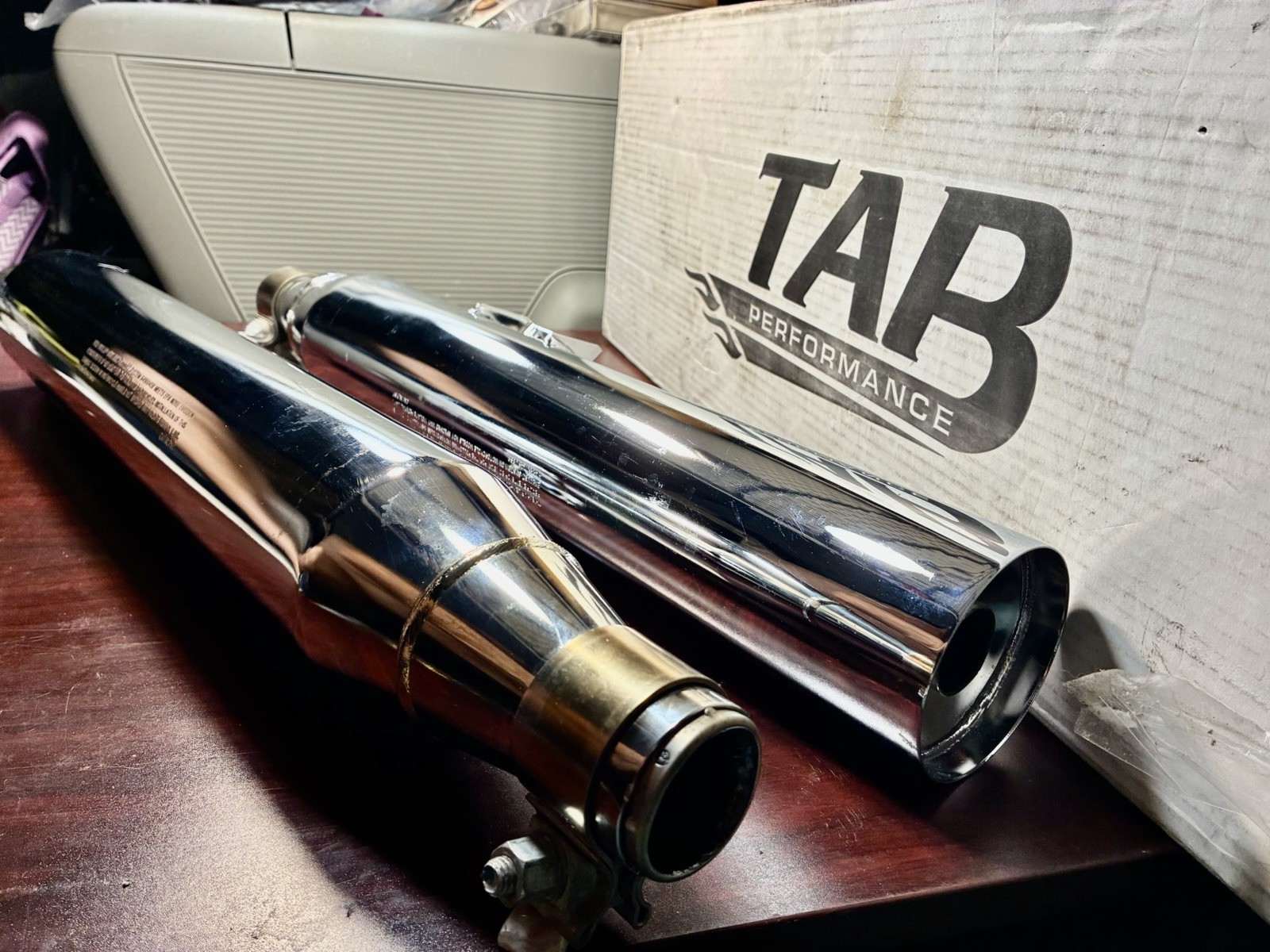 Tab Exhausts Harley Davidson Slip On Exhaust Baffle Chrome Performance Tail Pipe