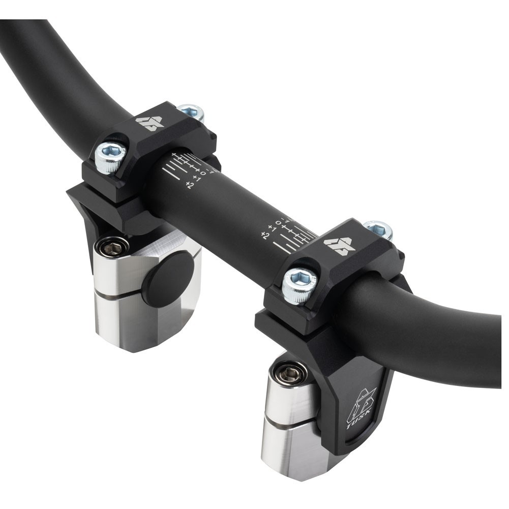 Tusk 2″ Pivoting Bar Risers 7/8″ Bar Clamp to 7/8″ or 1 1/8″ Bars Black