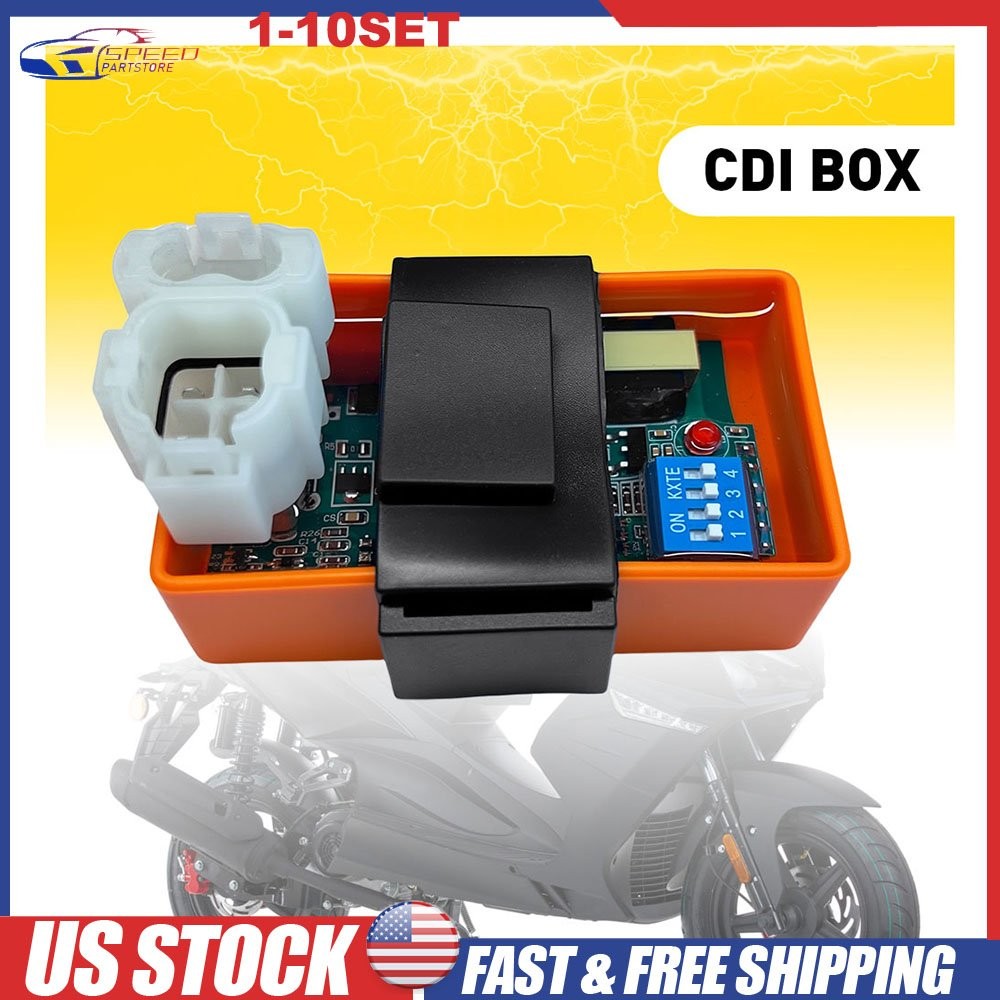 6Pin Adjustable DC CDI Box For GY6 50CC 125CC 150CC Engine Scooter ATV 1-5x