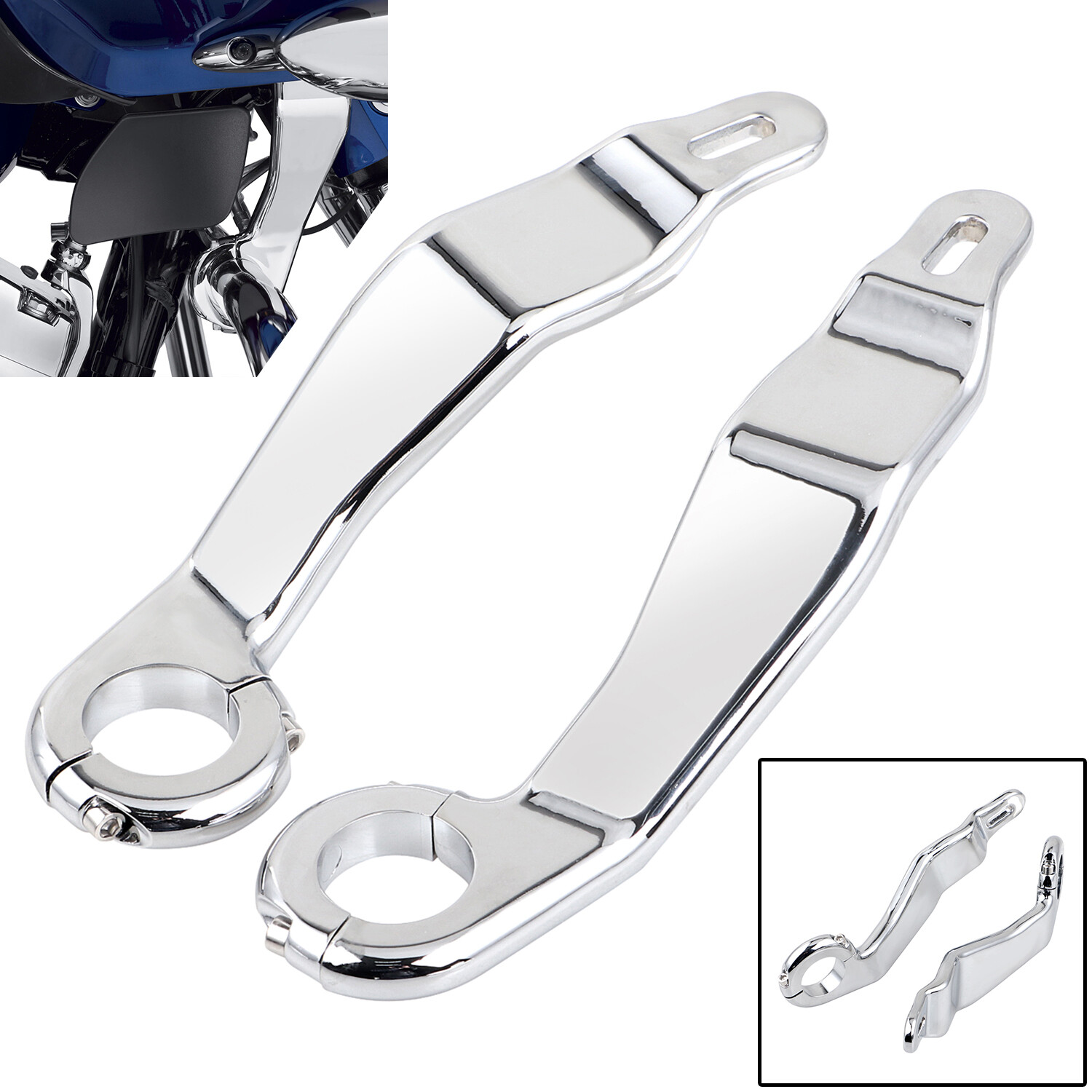 Chrome Zinc Alloy Fairing Support Bracket Mount Kit For Harley Road Glide 15-23