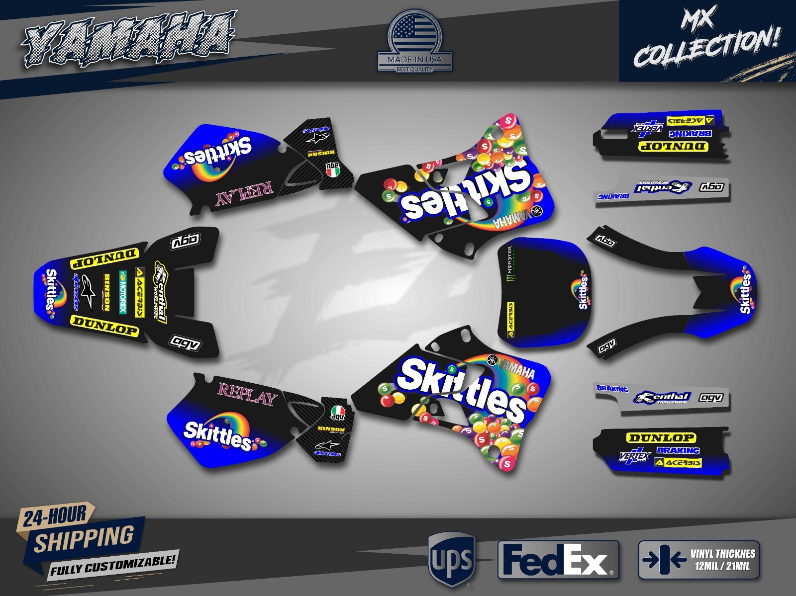 Graphics Kit Yamaha YZ 125/250 (1996-2001) – Sticker Set YZ 125 YZ 250
