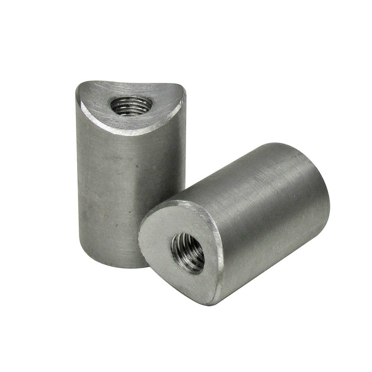 Billet Proof® 5/16-18 Coped Threaded Steel Bungs for 1″-1.25″ OD – Sold As Pair
