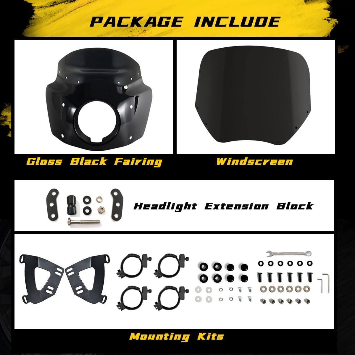 Front Fairing Mask W/15” Windshield For Harley Low Rider S FXLRS 2020-2023