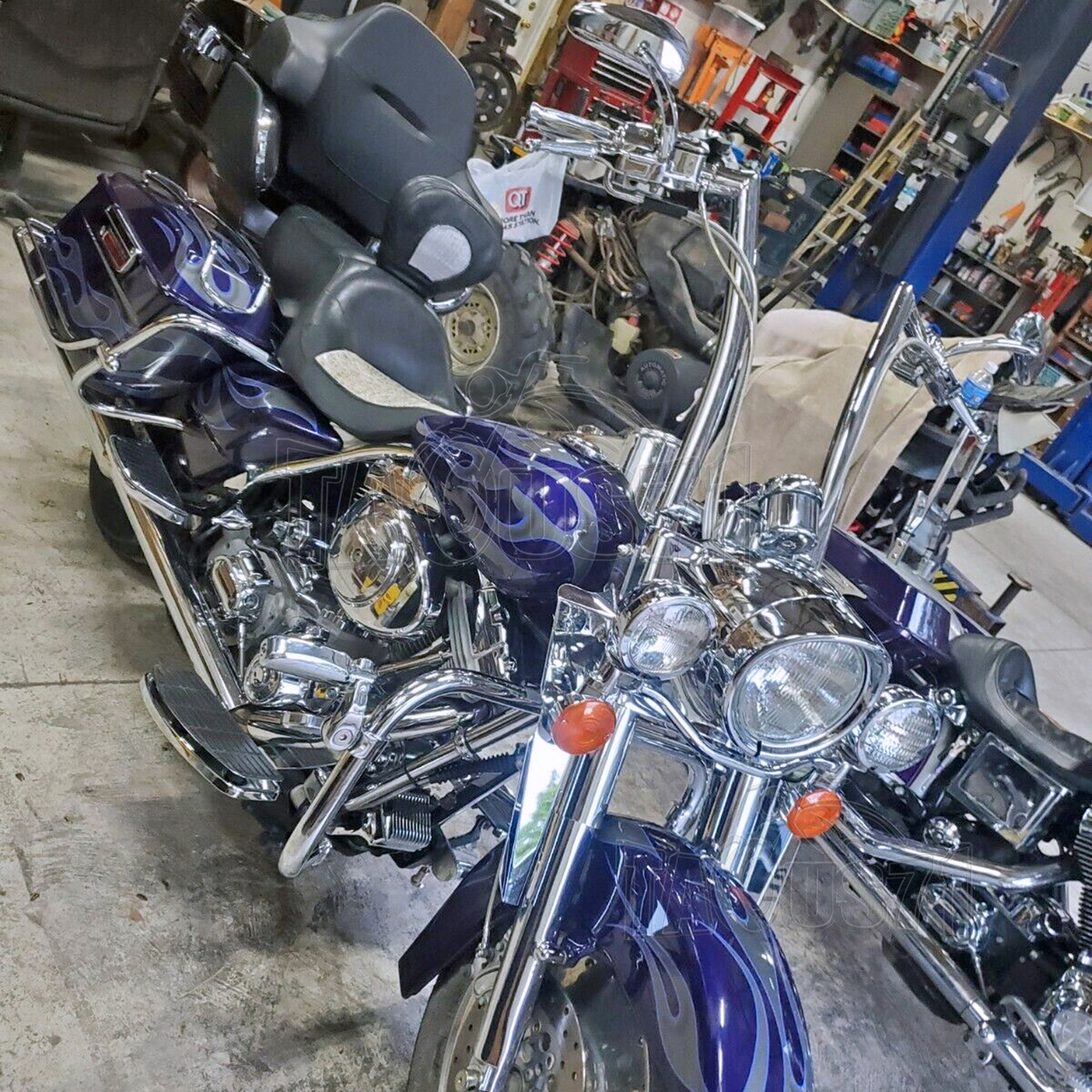 12” 14” 16” 18” Rise Meathook Ape Hanger Fat Bar 1-1/2″ Handlebar For Harley