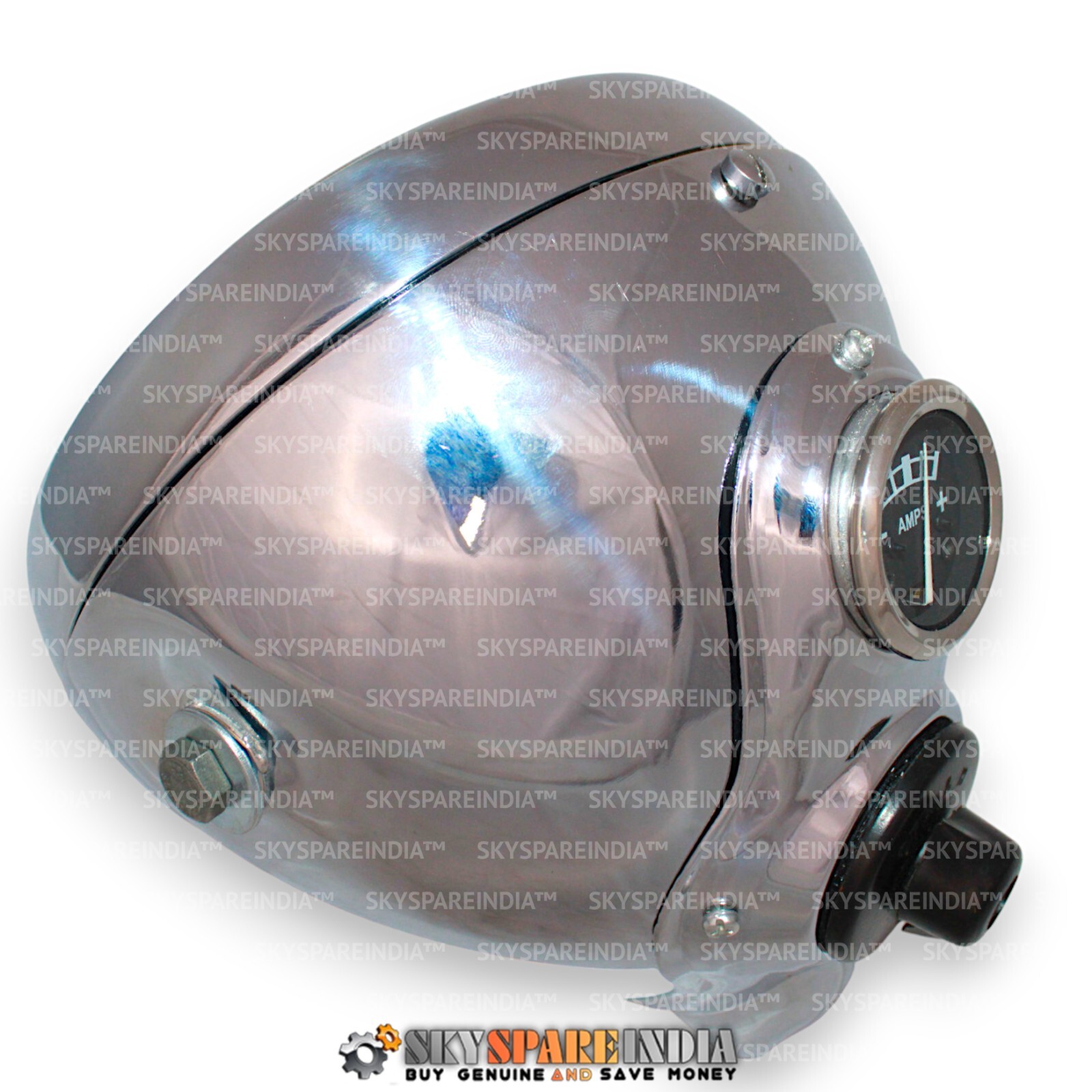 Lucas 7″ Tripod Headlight Assey Compatible With Royal Enfield BSA Norton Triumph